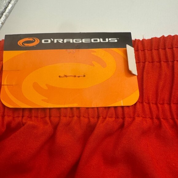 O'Rageous Flame Scarlet Boardshorts Youth M 10/12 Polyester Elastic Waist - Picture 3 of 5